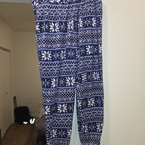 Nautica Blue and White Patterned Pajama Pants